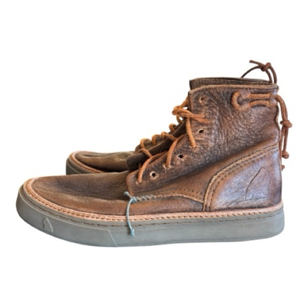 SATORISAN Men's Hida Spitfire Stone
Brown Shabby Leather Boot. - Picture 8 of 13